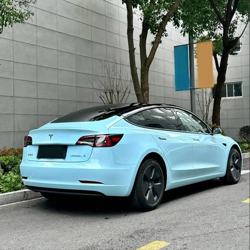 Quality TPU Gloss Crystal Glacier Blue Car Vinyl Wrap  For Sale |