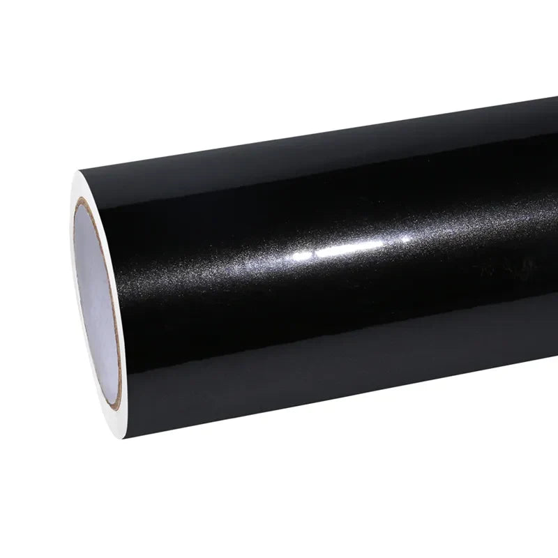 Quality TPU Gloss Metal Paint Black Car Vinyl Wrap  For Sale |