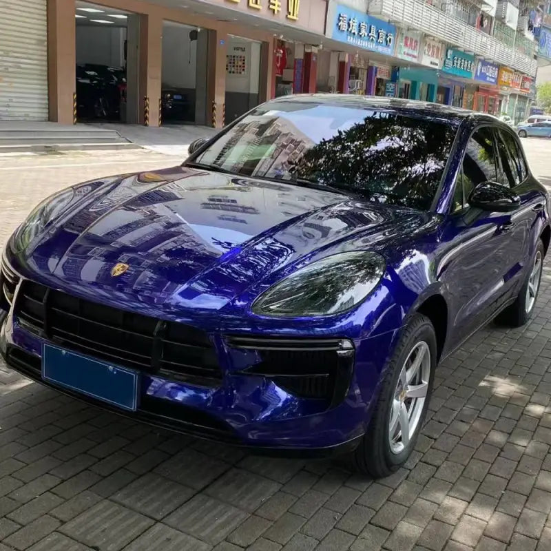 Quality TPU Gloss Metallic Royal Blue Car Vinyl Wrap  For Sale |