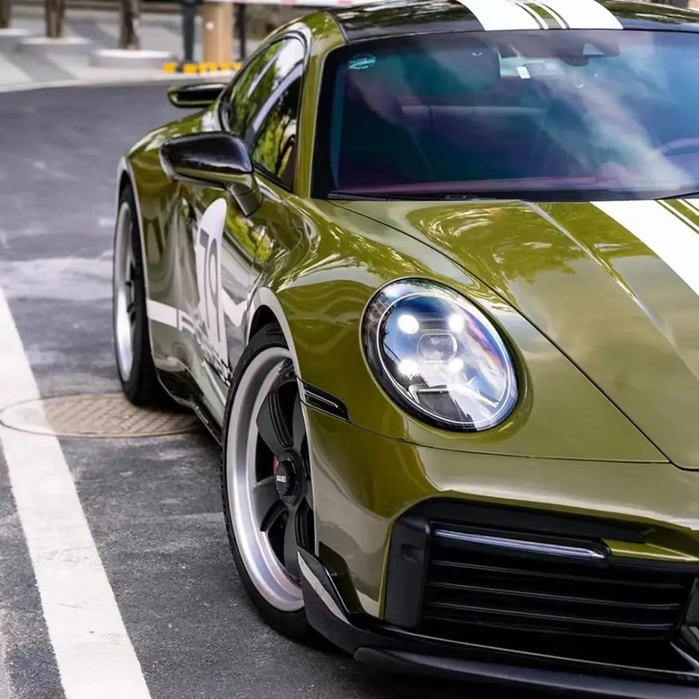 Quality TPU Gloss Military Green Car Vinyl Wrap  For Sale |