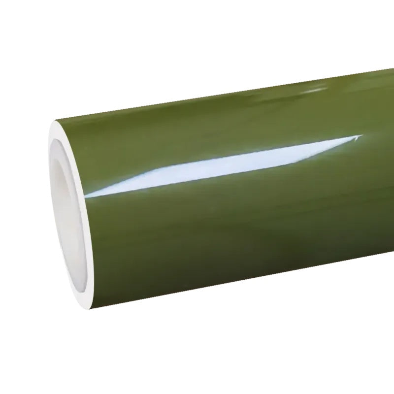 Quality TPU Gloss Military Green Car Vinyl Wrap  For Sale |