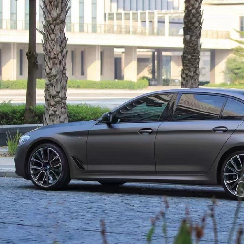 Ultra-Matte Charcoal Grey Car Vinyl Wrap