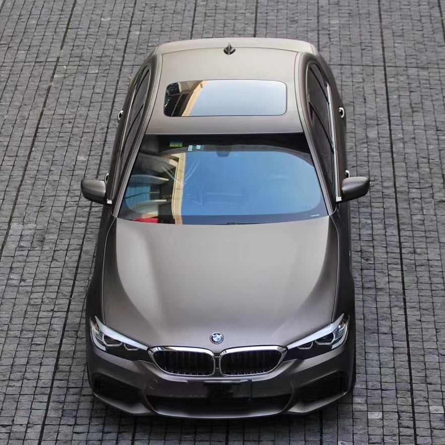 Ultra-Matte Charcoal Grey Car Vinyl Wrap