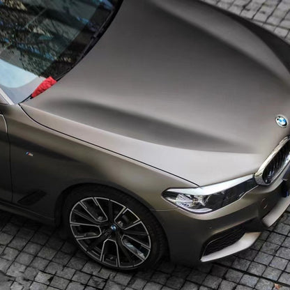 Ultra-Matte Charcoal Grey Car Vinyl Wrap