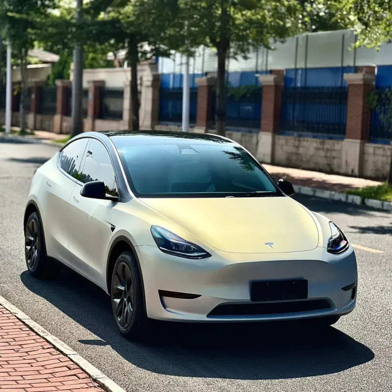 Ultra-Matte Gold Blue metallic Car Vinyl Wrap