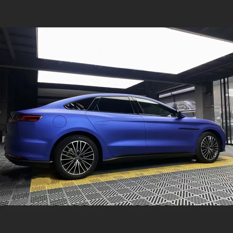 Ultra-Matte Metal Blue Car Vinyl Wrap