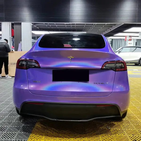 Glossy Laser Light Purple Car Vinyl Wrap