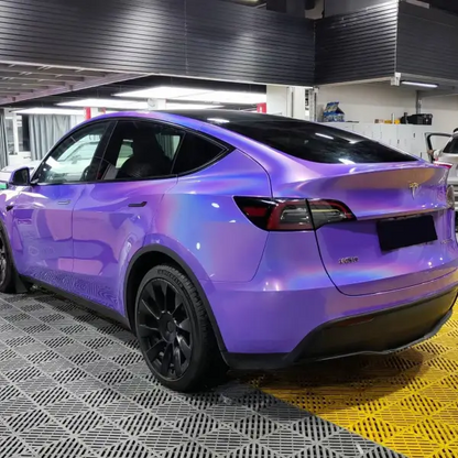 Glossy Laser Light Purple Car Vinyl Wrap